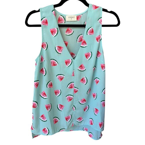 EVERLY Anthropologie Women's Watermelon Summer Top Size Small - Picture 2 of 4